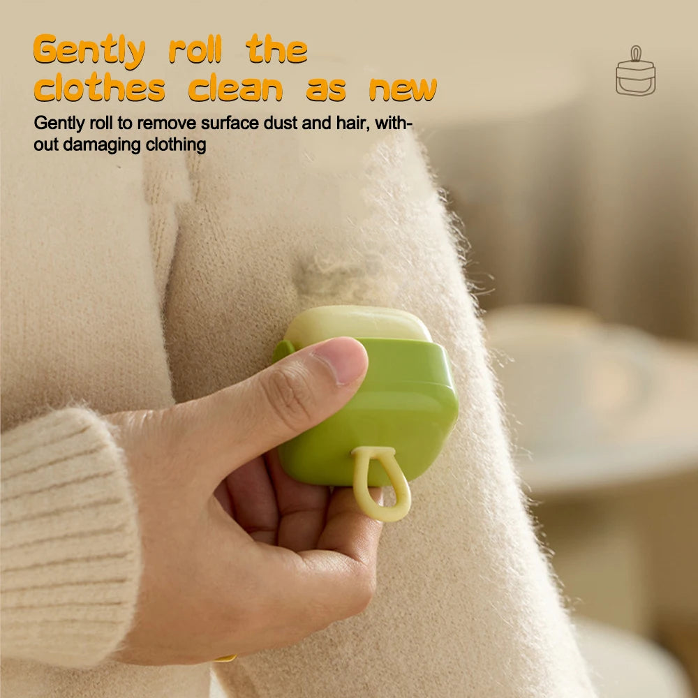 Reusable Lint & Pet Hair Remover – Portable Sticky Roller for Clothes & Dust