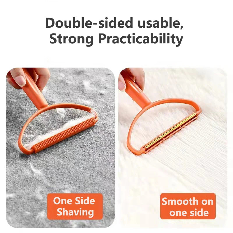 Double-Sided Lint & Pet Hair Remover – Manual Fabric Shaver for Clothes, Carpet & Upholstery