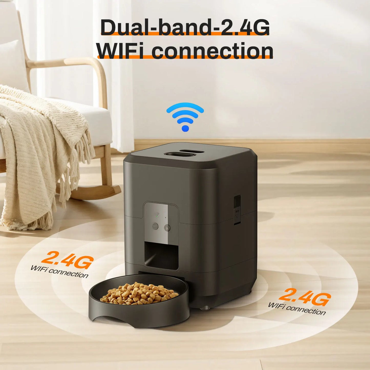 Smart Pet Food Feeder 2L ( Dispenser Timed + App + WIFI )