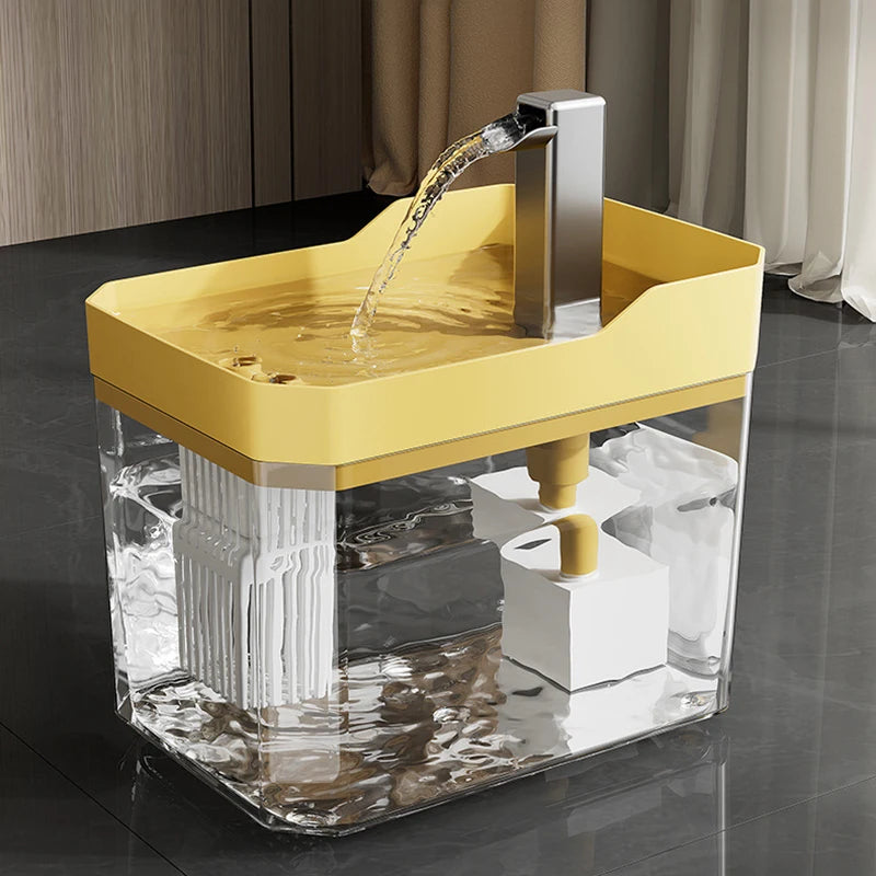 Transparent Automatic Pet Water Dispenser – Plug-In Smart Circulating Fountain for Cats & Dogs, Smooth Flow, Battery/USB Powered