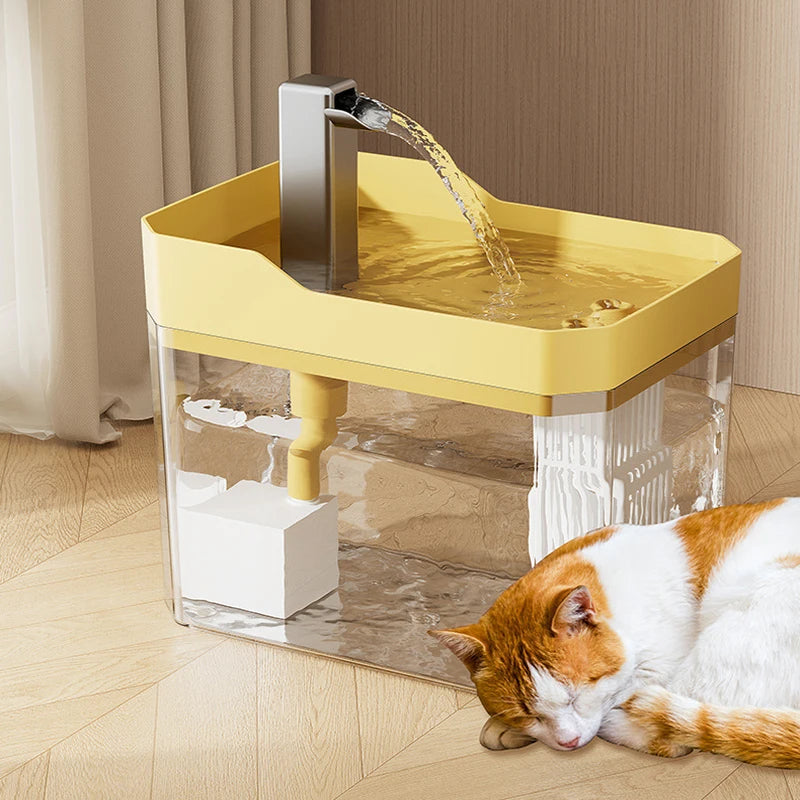 Transparent Automatic Pet Water Dispenser – Plug-In Smart Circulating Fountain for Cats & Dogs, Smooth Flow, Battery/USB Powered