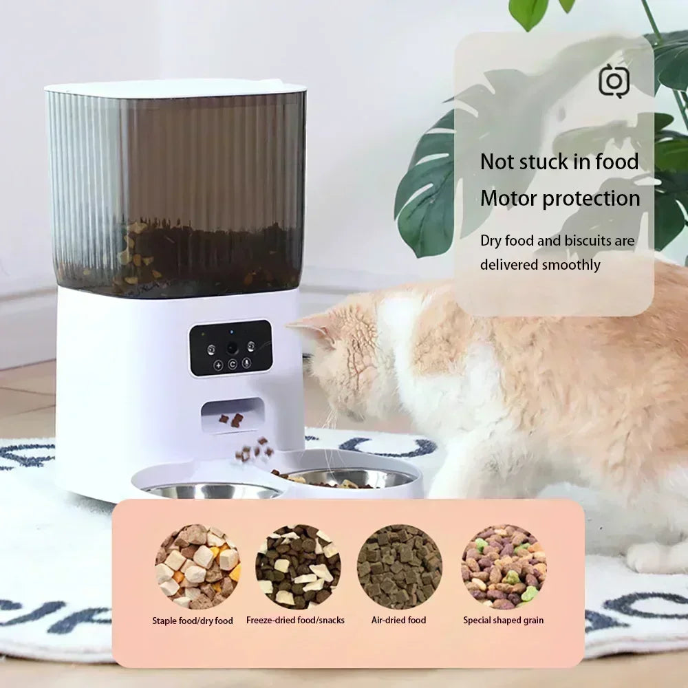 Smart Automatic Pet Food Feeder ( APP + WIFI + CAMERA ) 5L