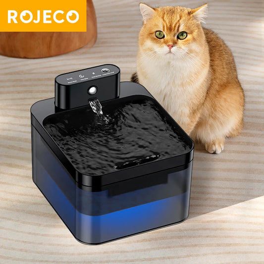 Wireless Automatic Pet Water Fountain – 2600mAh Battery-Powered Cat & Dog Water Dispenser with Infrared Sensor, Smart Drinking Fountain for Pets