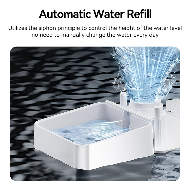 Automatic Pet Feeder Water Fountain 8.5L Button Version Pet Food Dispenser Water Refill 2 in 1 Drinking Feeding Supplies