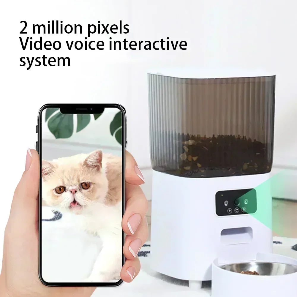 Smart Automatic Pet Food Feeder ( APP + WIFI + CAMERA ) 5L