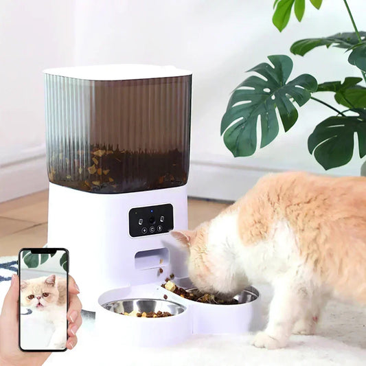 Smart Automatic Pet Food Feeder ( APP + WIFI + CAMERA ) 5L