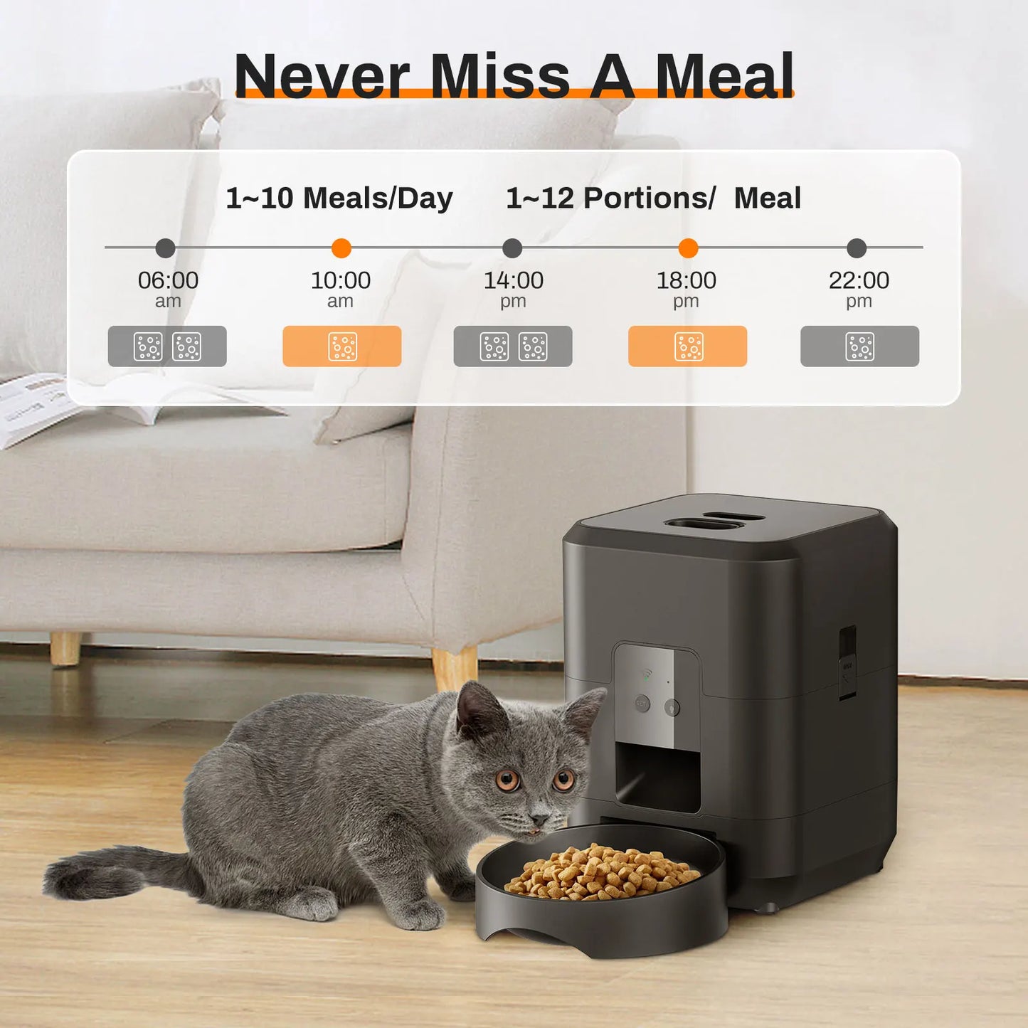 Smart Pet Food Feeder 2L ( Dispenser Timed + App + WIFI )