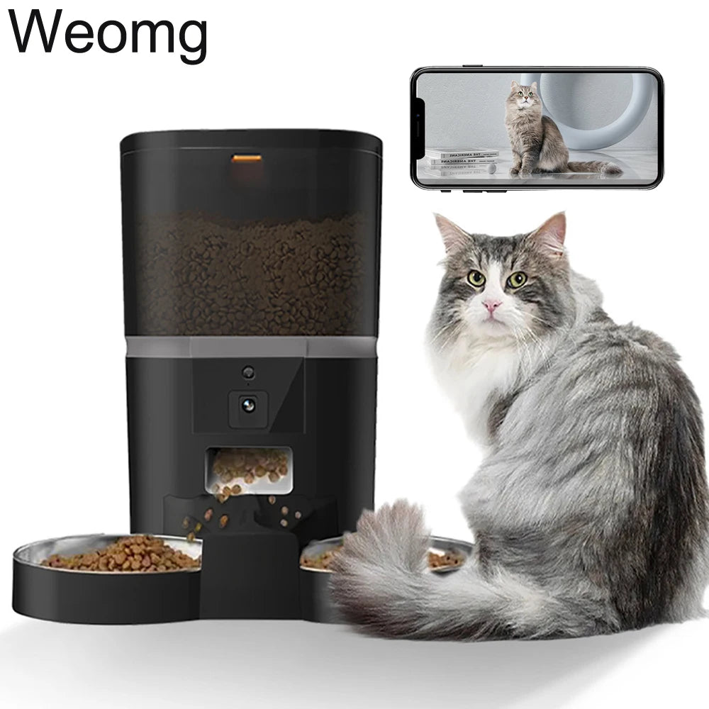 Smart Pet Feeder Double Bowl & Single Bowl 4L ( APP + CAMERA + WIFI )