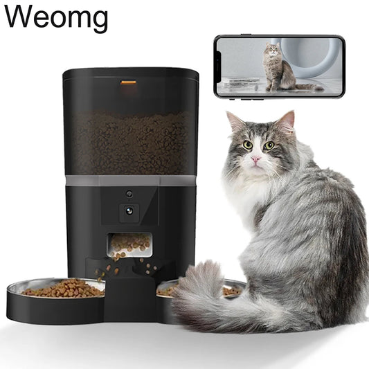 Smart Pet Feeder Double Bowl & Single Bowl 4L ( APP + CAMERA + WIFI )