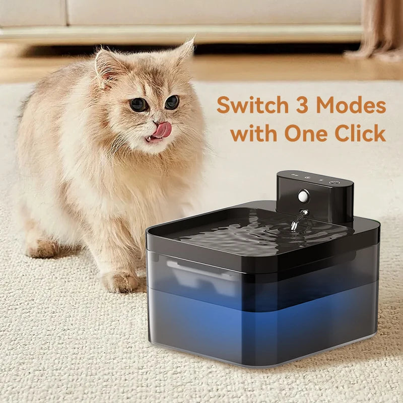 Wireless Automatic Pet Water Fountain – 2600mAh Battery-Powered Cat & Dog Water Dispenser with Infrared Sensor, Smart Drinking Fountain for Pets