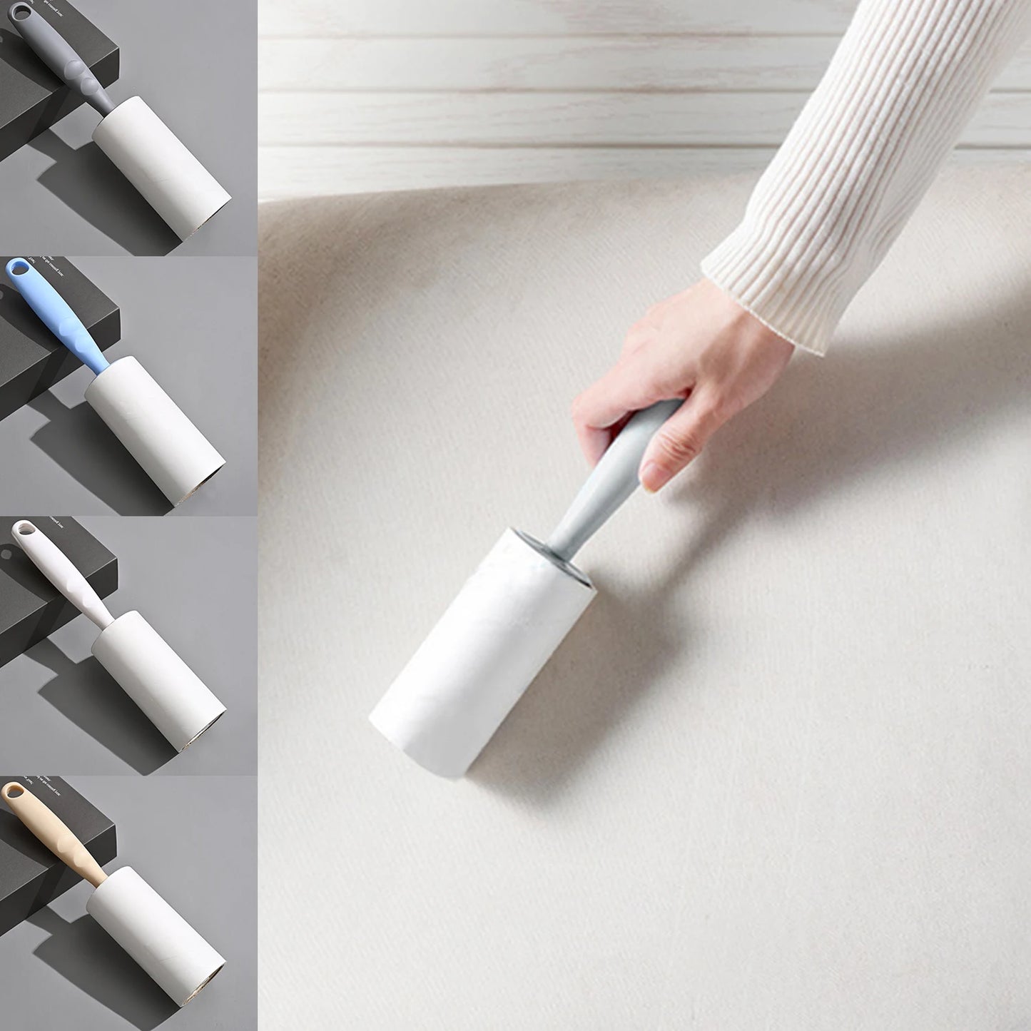 Sticky Lint Roller with Refill – Pet Hair & Dust Remover for Clothes, Sofa & Car
