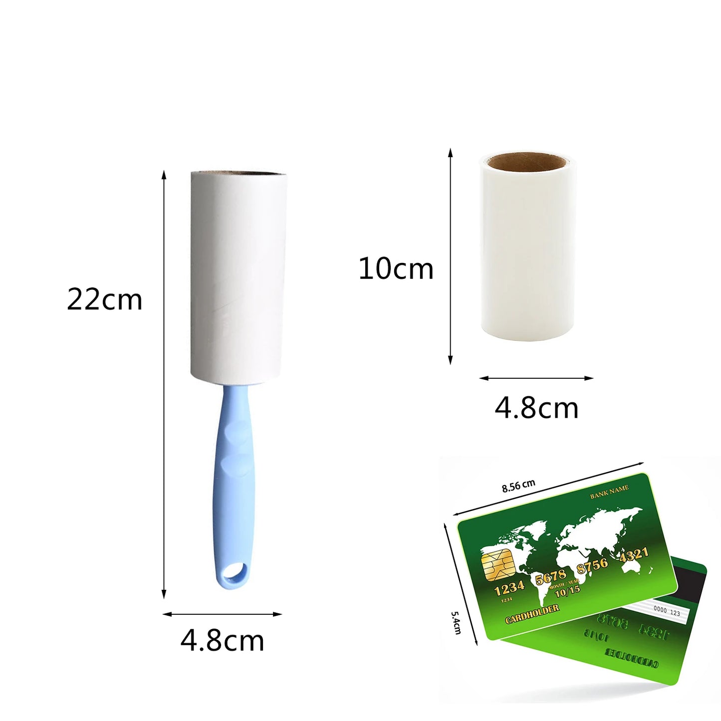 Sticky Lint Roller with Refill – Pet Hair & Dust Remover for Clothes, Sofa & Car
