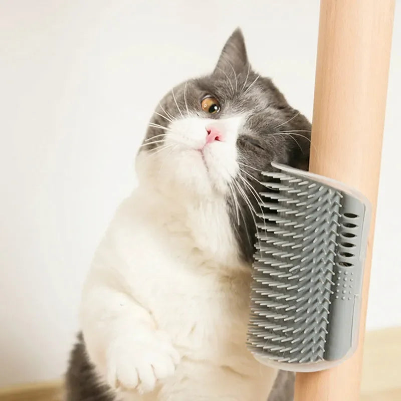 Cat Corner Groomer – Self-Massage Brush for Walls