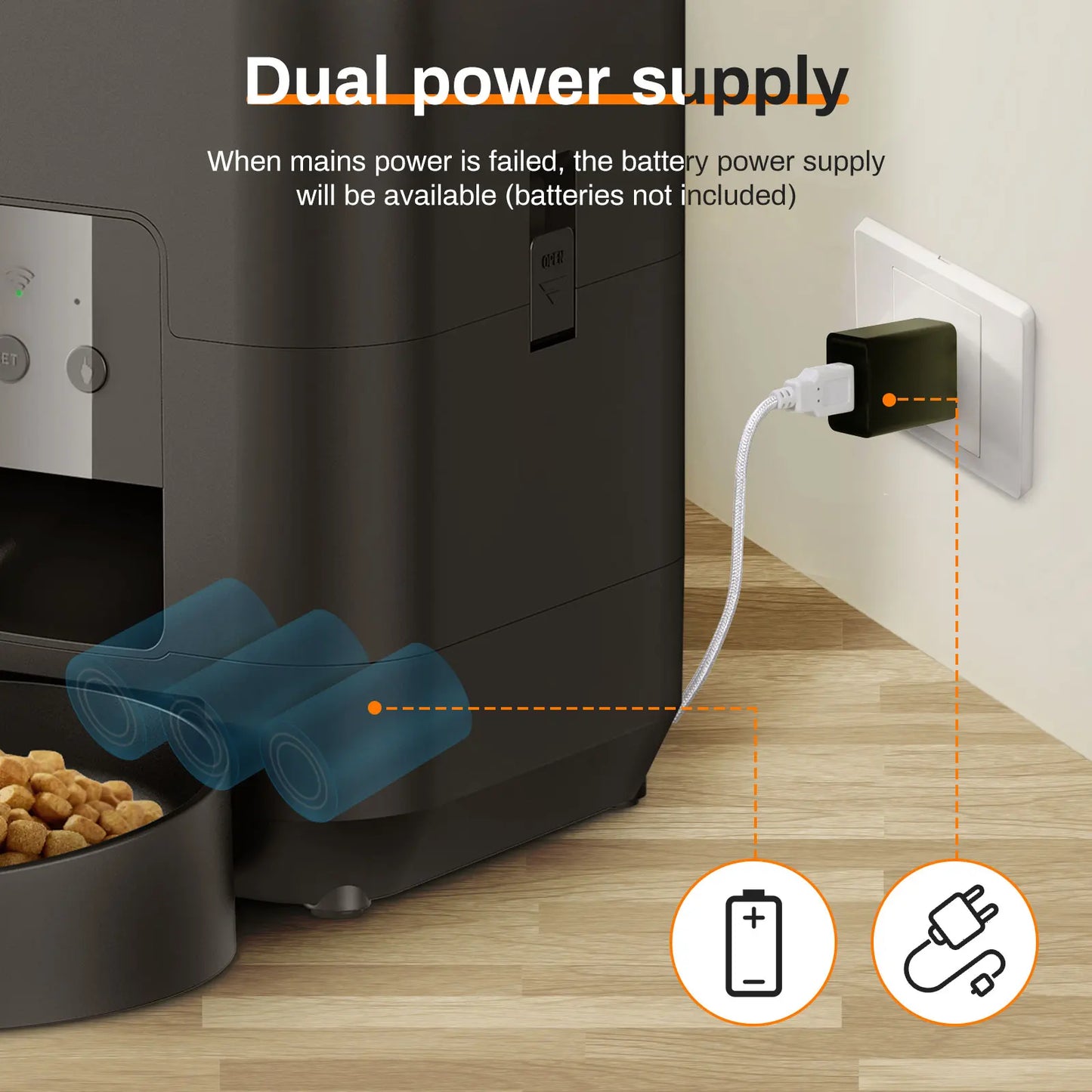 Smart Pet Food Feeder 2L ( Dispenser Timed + App + WIFI )